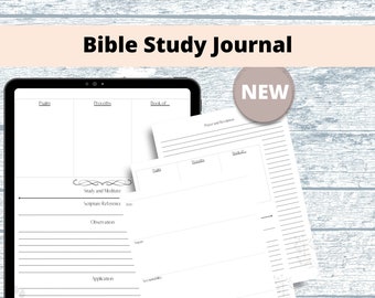 Bible Study Journal, Daily Prayer Journal, Bible Study Notebook, Bible Study Notes, Bible Study, Bible Journaling, Printable & Digital