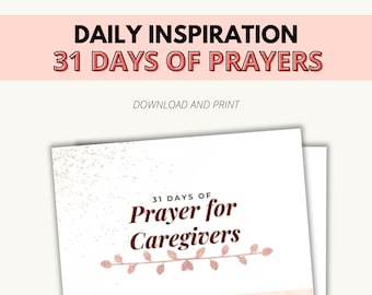 Caregiver Prayer Journal Printable or Digital:  A Prayer Journal filled with Christian Prayers, Scriptures, Journaling, Gratitude, Coloring