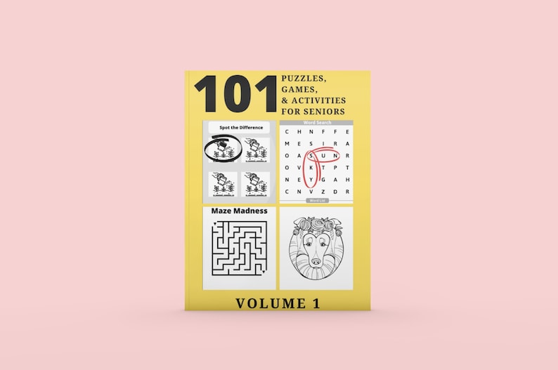 101 Puzzles Activities for Seniors Large Print, Fun, Easy Activities ...