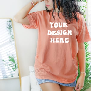 Comfort Colors Terracotta Mockup C1717, Terracotta Mockup,  Comfort colors mockup, Model Mockup | Terracotta Comfort Colors shirt