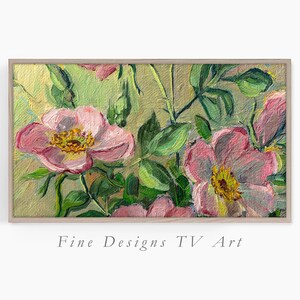 Samsung Frame TV Art Floral, Still Life of Flowers, Close Up Oil Painting, Samsung Art TV, Digital Download
