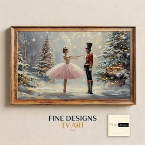 Impressionistisch olieverfschilderij van het Notenkrakerballet voor Samsung Frame TV (digitale download)
