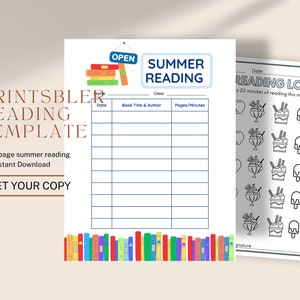 Summer Reading Log for Kids | Summer Reading Chart | Printable Book ...