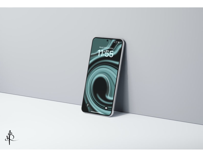 Abstract Gradient Dark Blue Wallpaper iPhone and iPad Modern Etsy