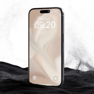 Abstrakt Neutral ästhetische Telefon Bildschirmschoner, Beige Minimalist iPhone Wallpaper Digital iOS Theme iPhone Home-Bildschirm, Instant Download