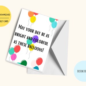 Birthday Card May your day, Instant Download, Printable Card,