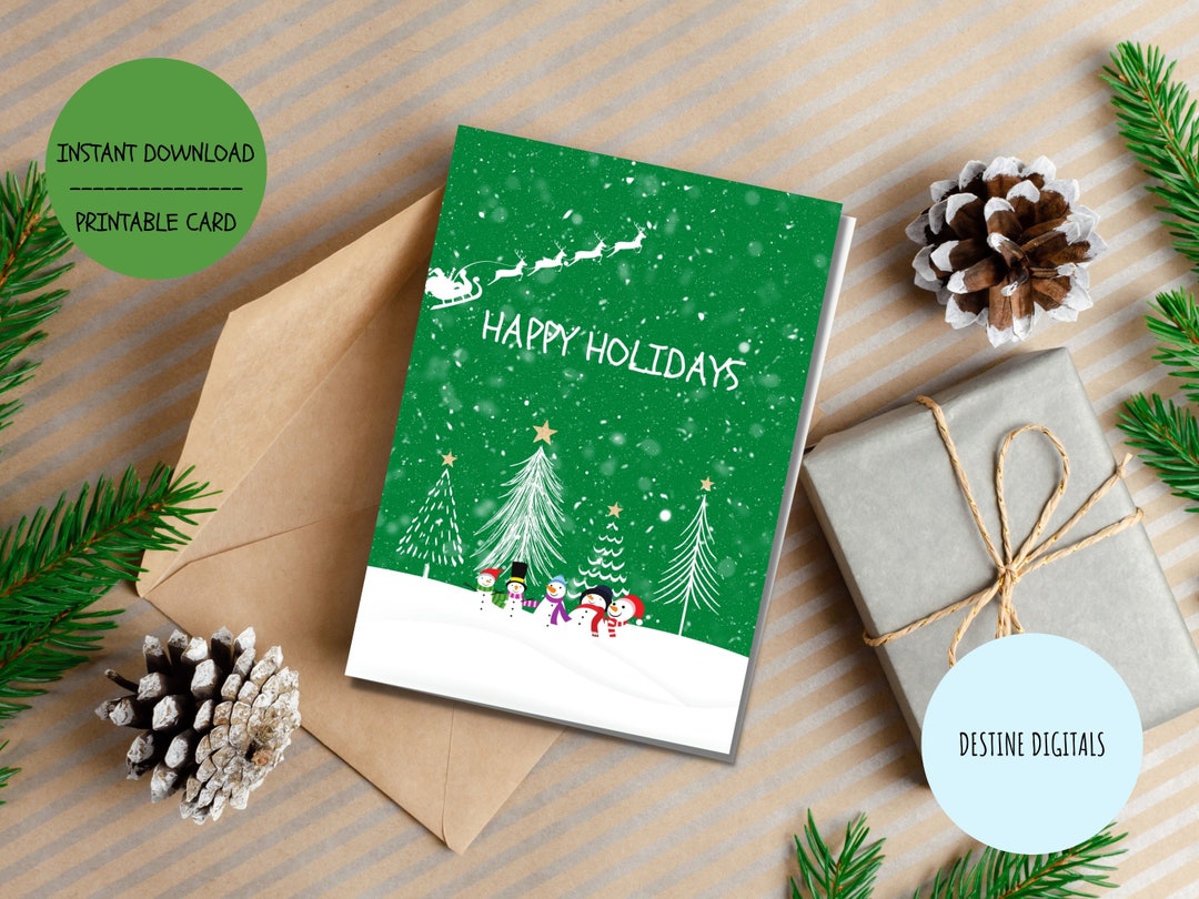 Happy Holidays Christmas Card, Email Christmas Card, Christmas Card for Husband, Instant