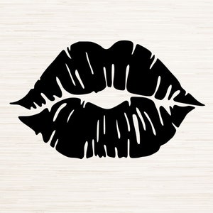 Sexy Lippen KunstSvg Dxf Eps Png Sofortiger digitaler Download | Clipart Silhouette - Vektor-Datei | Laser Gravur Glowforge | SVG-Datei für Cricut