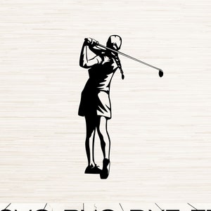 Golf Swing Art Svg Dxf Eps Png Download digitale istantaneo / Clipart Silhouette Vector File / Incisione laser / Glowforge / SVG per Cricut