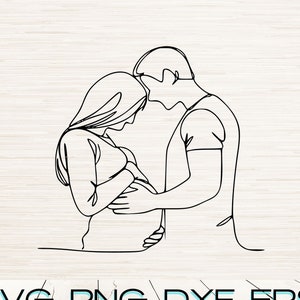 Minimalist Couple Art Svg Dxf Png Eps Pdf Jpg instant digital download | Laser engraving Sublimation Glowforge | Continuous line art drawing