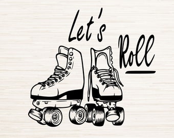 Roller Skates svg dxf eps png instant digital download | Clipart Silhouette Vector file | Laser engraving | Glowforge | SVG file for Cricut