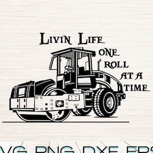 Roller SVG | Roller Clipart | Vektor Png DXF | Roller Cut Datei | Bau-Svg | Schwere Ausrüstung SVG | Sofortiger Download | SVG für Cricut