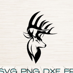 Hirsch Buck Svg Dxf Eps Png Jpg Pdf instant digital download | Clipart Aufkleber Silhouette Silhouette Vektor | Lasergravur | Cricut | Glühschmiede