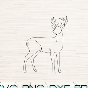 Line Art Big Deer Buck Svg Dxf Eps Jpg Png Descarga digital instantánea / Vector minimalista de imágenes prediseñadas / Grabado láser / Archivo Cricut / Glowforge