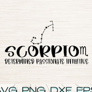 Escorpião Zodíaco Svg clipart download digital instantâneo | Silhueta de contorno Eps Dxf Png | Gravação a laser | Cricut | Horóscopo | Astrologia Svg