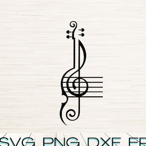 ミュージカル デカール アート SVG Dxf PNG EPS インスタント デジタル ダウンロード | アウトライン シルエット クリップアート レーザー彫刻 | 昇華 | Cricut | Glowforge