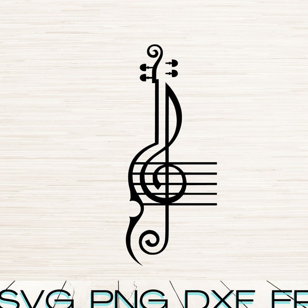 Musical Decal Art Svg Dxf Png Eps Instant Digital Download | Outline Silhouette Clipart Laser Engraving | Sublimation | Cricut | Glowforge