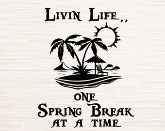 Spring Break Svg Dxf Eps Jpg Png Pdf instant digital download | Silhouette Clipart outline | Laser engraving cut file | Cricut | Glowforge