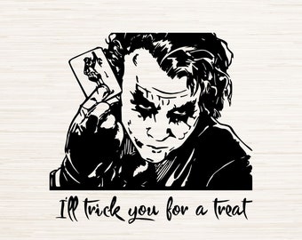 Joker Halloween svg, Dxf, Eps, Png, Jpg, Pdf, vector file, instant download, digital download, homemade home decor