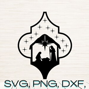 Szopka Svg Zarys Natychmiastowe Pobieranie Cyfrowe | Sylwetka Szopki | Png | Sublimacja Ozdoby Bożonarodzeniowej | Dekoracja Świąteczna Sztuka