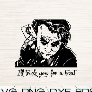 Joker Halloween svg, Dxf, Eps, Png, Jpg, Pdf, vector file, instant download, digital download, homemade home decor