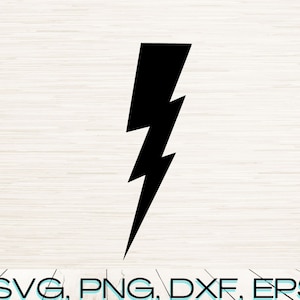 Lightning Bolt Svg Dxf Eps Png Téléchargement numérique instantané | Fichier vectoriel Clipart Silhouette | Gravure au laser | Glowforge | Fichier SVG pour Cricut