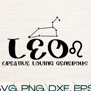Leo Zodiac Svg clipart download digital instantâneo | Silhueta de contorno Eps Dxf Png Jpg | Gravação a laser | Cricut | Horóscopo | Astrologia Svg
