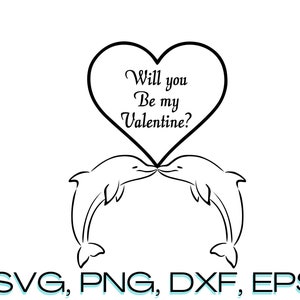 Delfine mit Herz Svg instant digital download | Dxf Png Jpg Pdf Eps Silhouette Silhouette Clipart | Lasergravur | Cricut svg | Glühschmiede