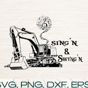 Excavator SVG | Excavator Clipart | Excavator PNG | Excavator Cut file | Construction Svg | Heavy Equipment Svg | Instant Digital download