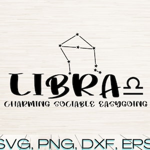 Libra Zodíaco Svg clipart download digital instantâneo | Silhueta de contorno Eps Dxf Png | Gravação a laser | Cricut | Horóscopo | Astrologia Svg