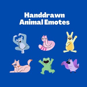 Émotes d'animaux mignons | Secousse | Discorde | Streaming | Youtube | Pack d'émoticônes Emoji mignon | Télécharger des fichiers PNG | Emotes pour les streamers et les joueurs