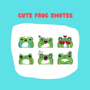 Émotes de grenouille mignonne | Secousse | Discorde | Streaming | YouTube | Pack d'émoticônes Emoji mignon | Télécharger des fichiers PNG | Emotes pour les streamers et les joueurs
