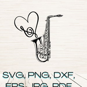 Musikalische Aufkleber Kunst SVG Dxf Png Eps Sofortiger digitaler Download | Umriss Silhouette Clipart Lasergravur | Sublimation | Cricut | Glühschmiede