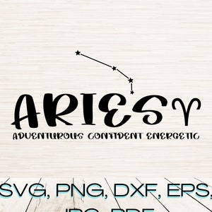 Áries Zodíaco Svg clipart download digital instantâneo | Silhueta de contorno Eps Dxf Png | Gravação a laser | Cricut | Horóscopo | Astrologia Svg