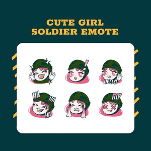 Émotes de soldat mignon | Secousse | Discorde | Streaming | Youtube | Pack d'émoticônes Emoji mignon | Télécharger des fichiers PNG | Emotes pour les streamers et les joueurs