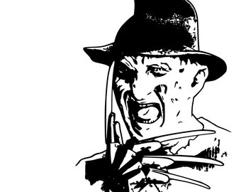 Freddy Krueger Halloween SVG, png, jpg, pdf, vector, descarga instantánea, descarga digital