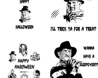 Paquete SVG de Halloween de Freddy Krueger, PNG, decoración de Halloween, grabado láser, svg para descargar en Cricut