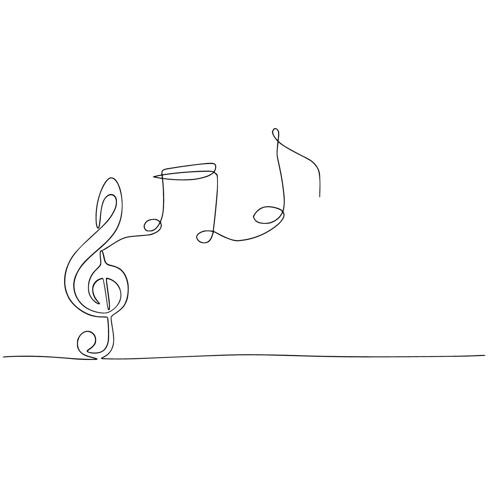 Line Art Music Notes Svg Dxf Eps Jpg Png Pdf Instant Digital Download ...