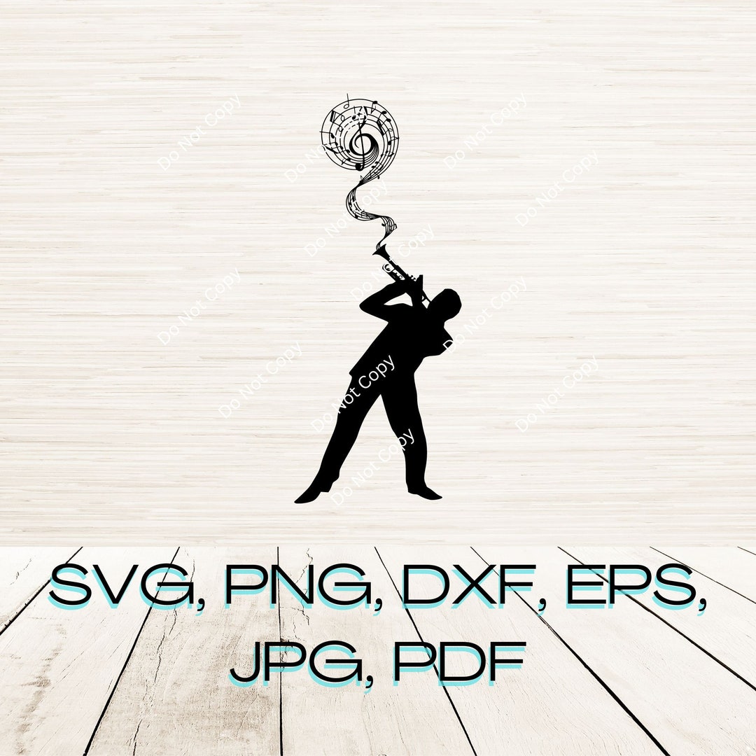 Trumpet Svg Dxf Png Eps Pdf Jpg Instant Digital Download | Outline ...