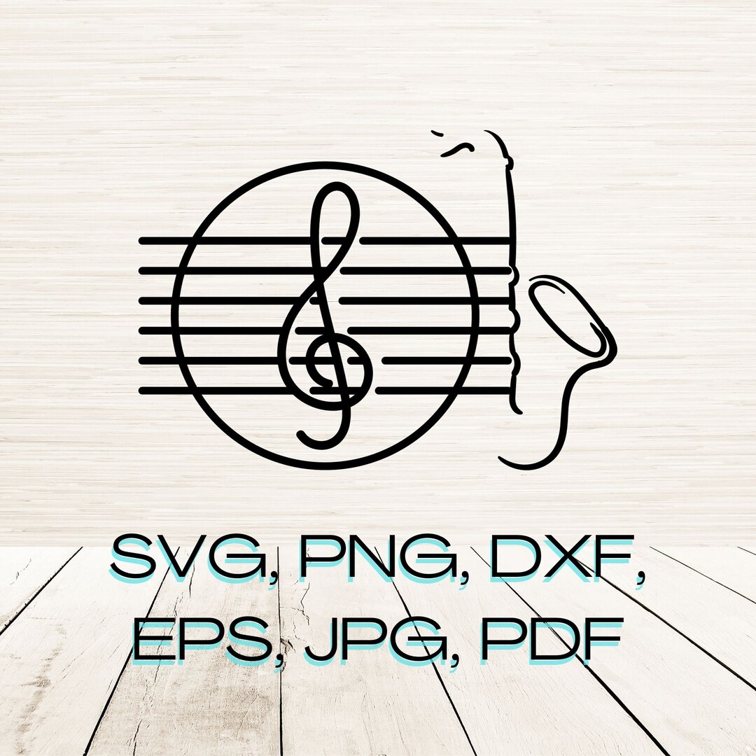 Musical Decal Art Svg Dxf Png Eps Instant Digital Download | Outline ...