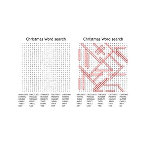 Christmas word search printable download | PDF instant digital download | Christmas party game | Kid&#39;s activity | Classroom activity
