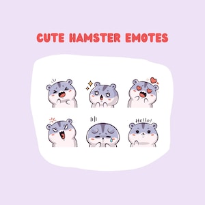 Émotes de hamster mignon | Secousse | Discorde | Streaming | Youtube | Pack d'émoticônes Emoji mignon | Télécharger des fichiers PNG | Emotes pour les streamers et les joueurs