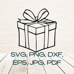 Weihnachtsgeschenk SVG Dxf Png Sofortiger Digitaler Download | Clipart Umriss Vektor | Lasergravur | Cricut | Glühschmiede | Urlaub Sublimation