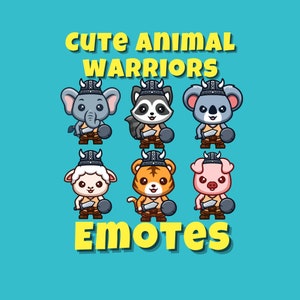Emotikony zwierząt wikingów | Twitch | Discord | Streaming | YouTube | Pakiet uroczych emotikonów | Plik PNG | Emotikony dla streamerów i graczy