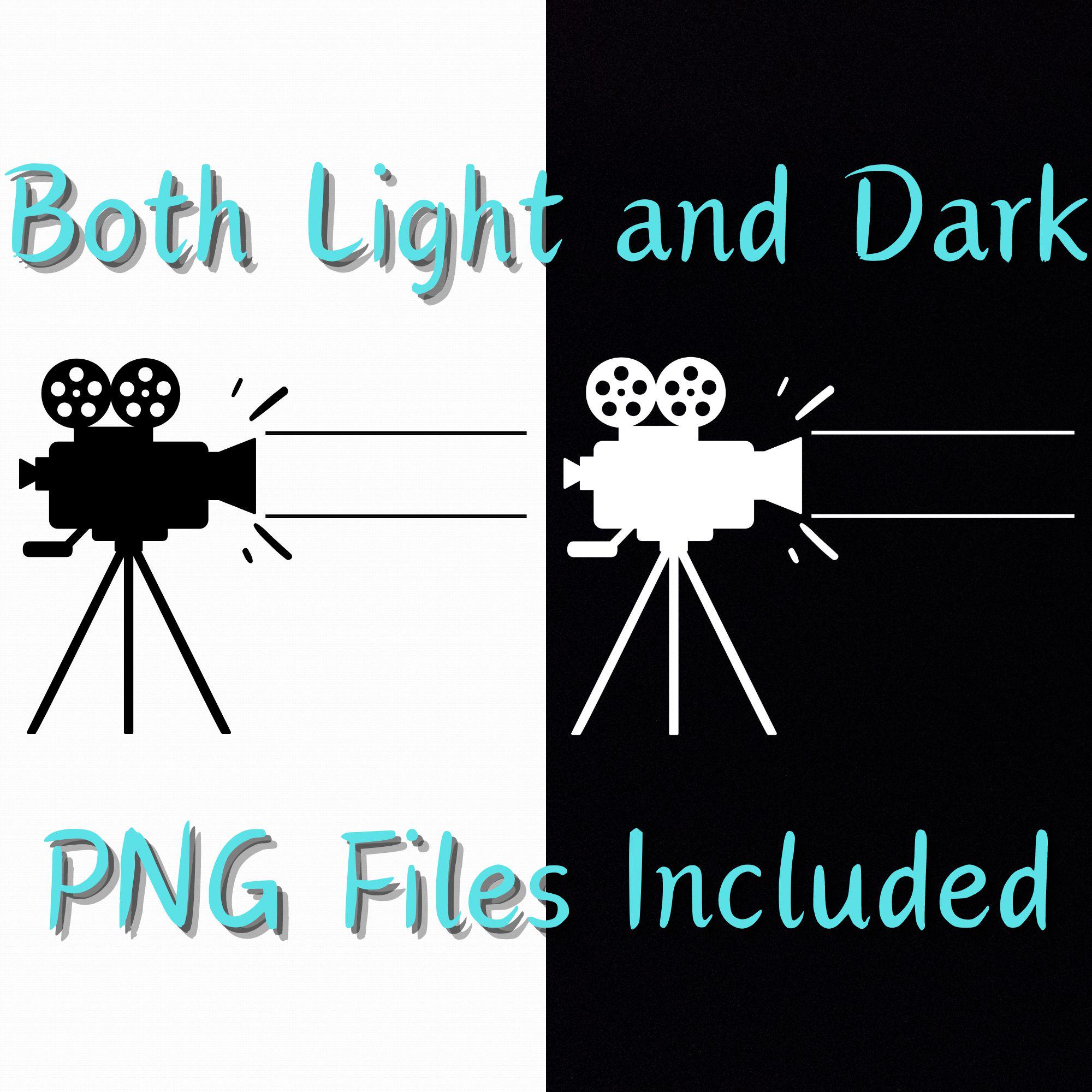 Split Monogram Film Projector Silhouette Svg Png Instant Digital ...