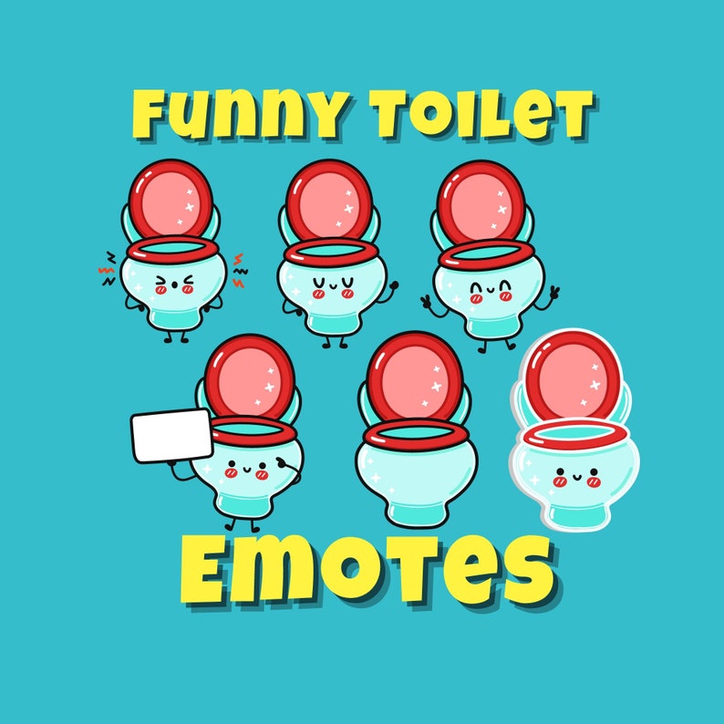 Funny Toilet Emotes Twitch Discord Streaming Youtube Etsy UK
