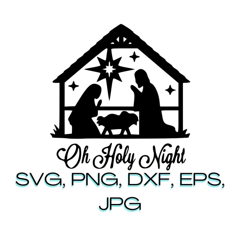 Nativity Scene Svg Eps Dxf Outline Instant Digital Download | Nativity ...