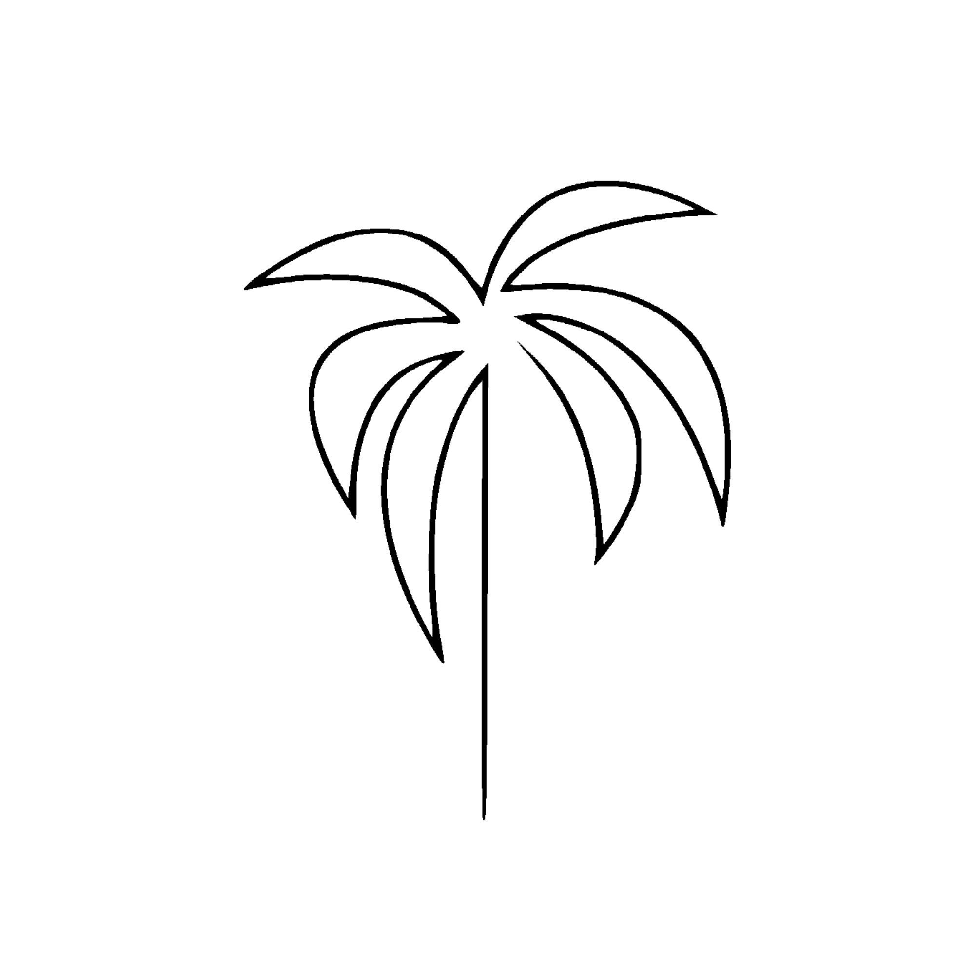 Minimalist Palm Tree Decal Svg Instant Digital Download - Etsy