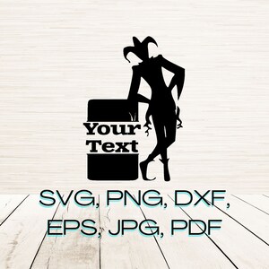 Split Monogram Joker Card Image Svg Dxf Png Eps Instant Digitale Download, Naam Tekstruimte Vector, Home Bar Graphics, Aanpasbare letters