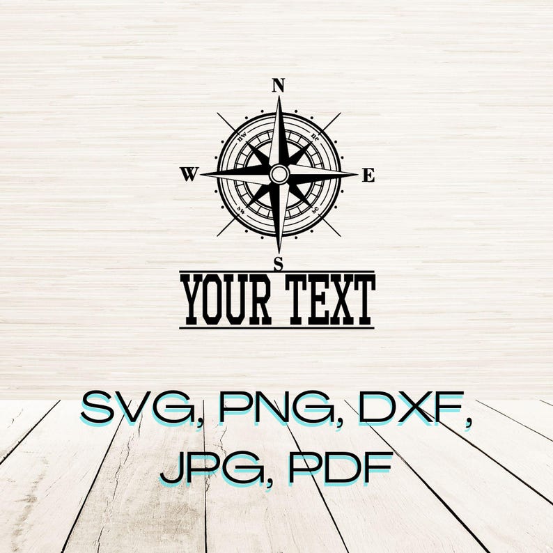 Split Compass Split Monogram Compass Rose Art Svg Png Dxf Pdf, Instant Digital ...